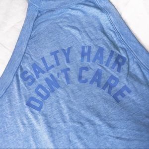 VS PINK Salty Hair Don’t Care Beach High Neck Tank